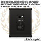 BEHRINGER EUROLIVE B1800XP Active 18 Inch 3000W PA Subwoofer | Sub