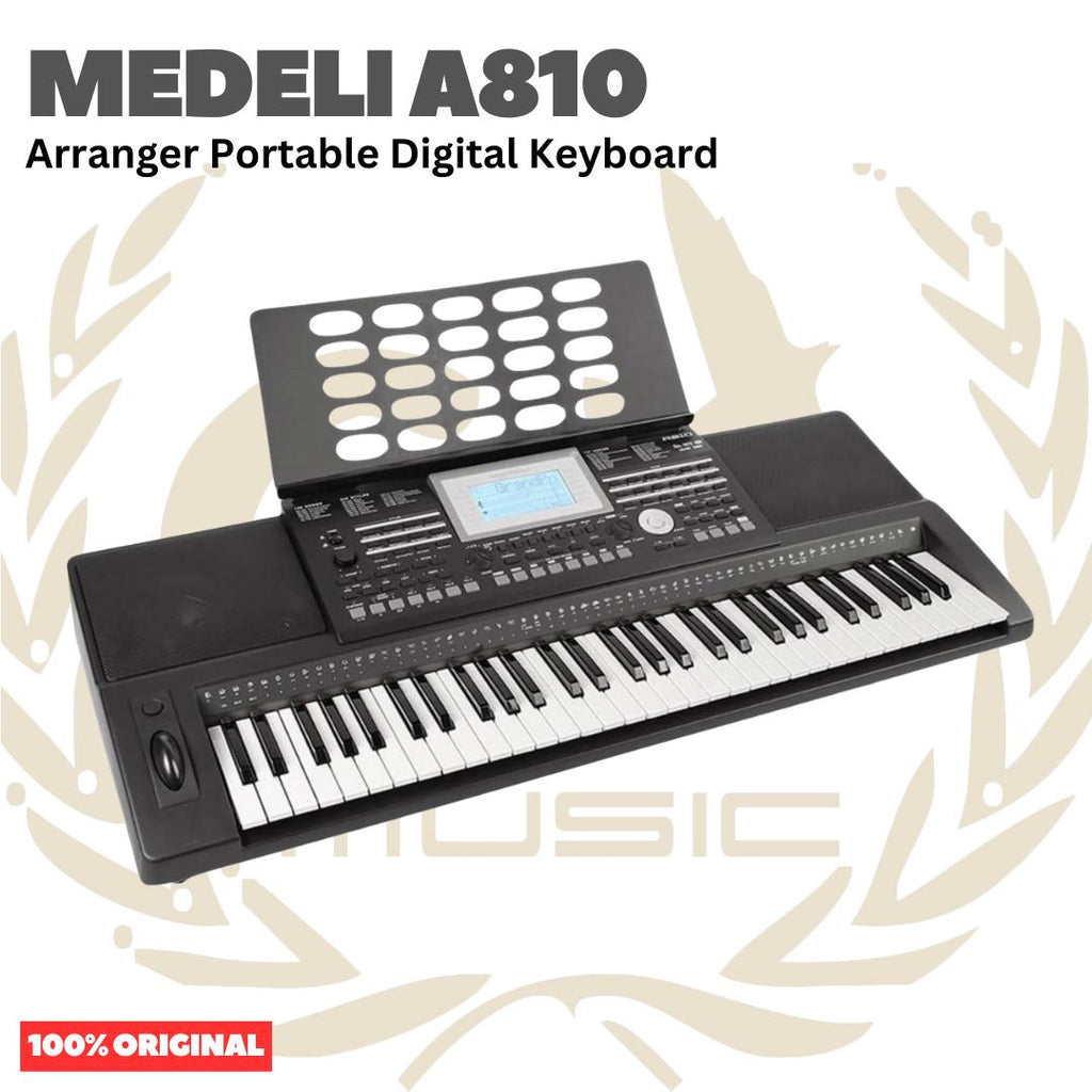 MEDELI A810 61-Keys Arranger Portable Digital Keyboard - A-810 Keyboard Original Asli