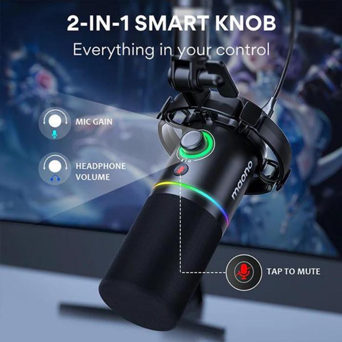 MAONO PD200X USB / XLR Dynamic Microphone | Gaming Podcast PD200 RGB