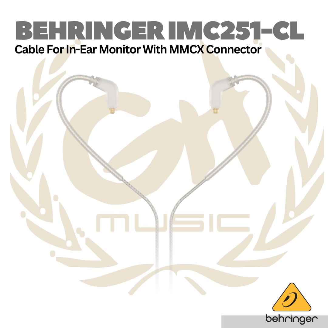 Behringer IMC251-CL Shielded Cable for In-Ear Monitors with MMCX Conns