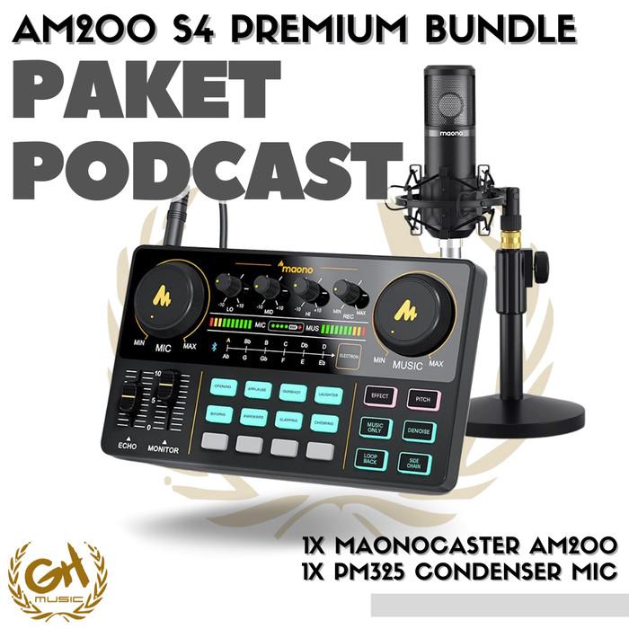 MAONO AU-AM200S4 PREMIUM MIC BUNDLE PODCAST, RECORDING