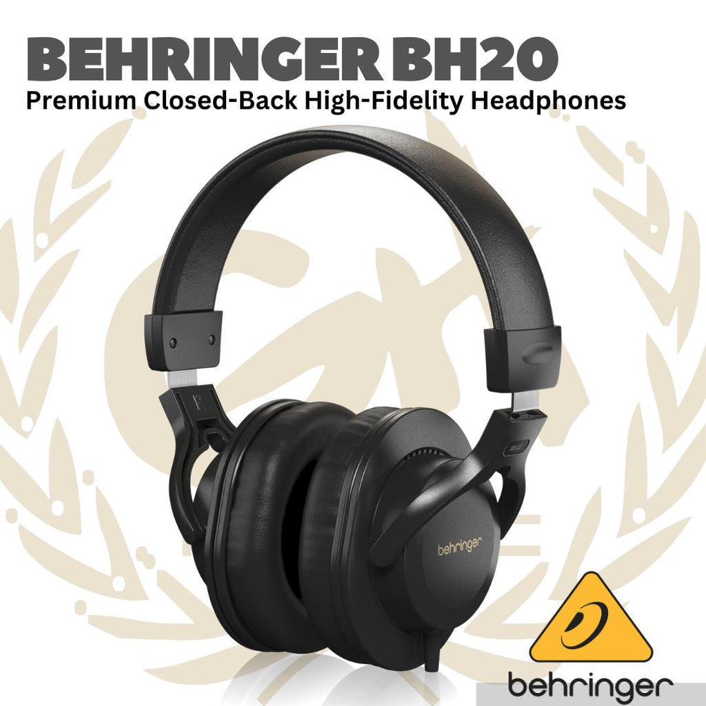 Behringer BH20 Premium Closed-Back High-Fidelity Headphones - Head phone BH-20 Asli