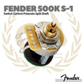 Fender 500K S-1 Switch Control Pot Split Shaft - Potensio Gitar Bass