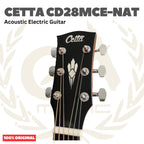 Cetta CD28MCE-NAT Acoustic Electric Guitar - Gitar Akustik Elektrik dengan Preamp CD-28MCE-NAT