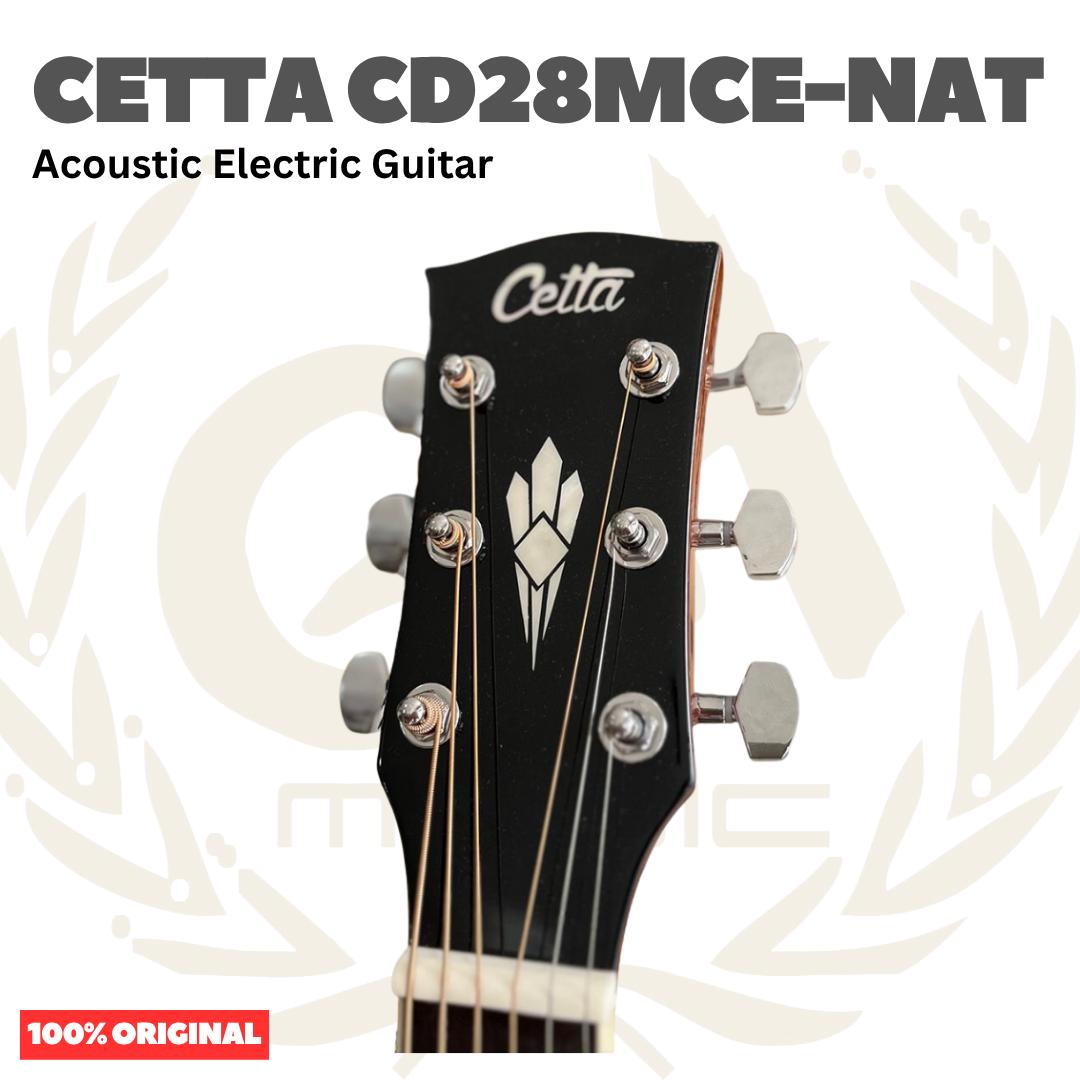 Cetta CD28MCE-NAT Acoustic Electric Guitar - Gitar Akustik Elektrik dengan Preamp CD-28MCE-NAT