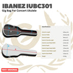 Ibanez IUBC301 Gig Bag For Concert Ukulele - Tas Ukulele