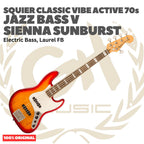 SQUIER Classic Vibe Active 70s Jazz Bass V Electric Bass Guitar - Gitar Bass Listrik Elektrik Aktif 5-string Original Asli