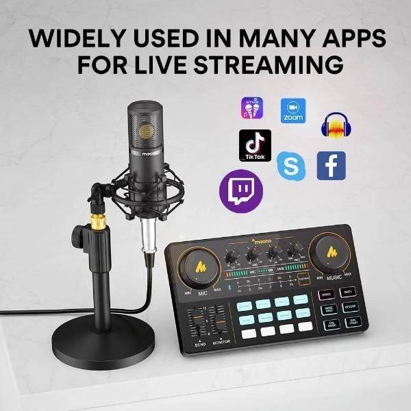 MAONO AU-AM200S4 PREMIUM MIC BUNDLE PODCAST, RECORDING