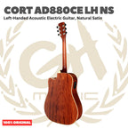 Cort AD880CE-LH-NS Left-Handed Acoustic Electric Guitar, Natural Satin - Gitar Kidal Akustik Elektrik Original Asli