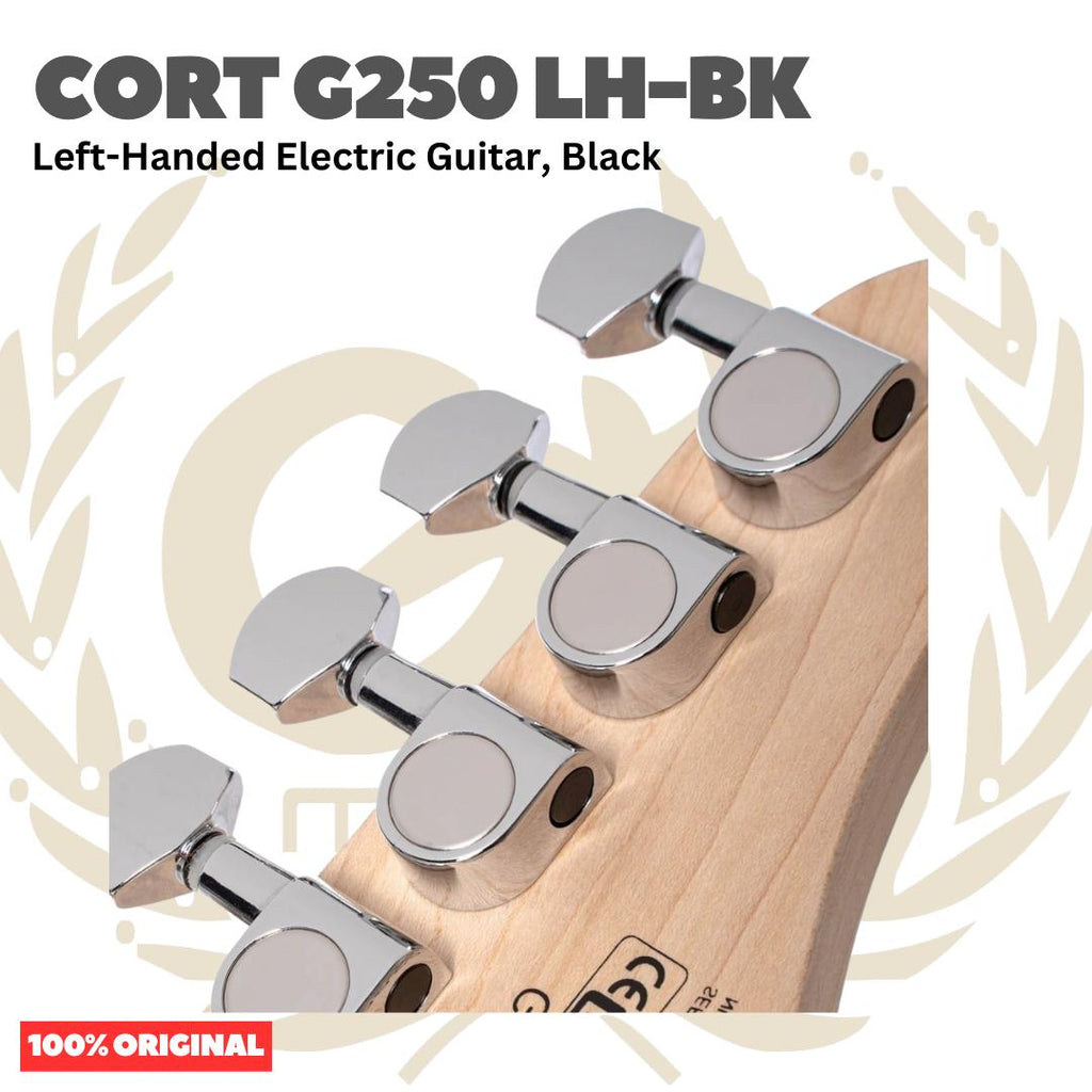 Cort G250 LH-BK Left-Handed Electric Guitar, Black - Gitar Kidal Elektrik Original Asli