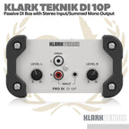 Klark Teknik DI 10P 1-ch Passive Direct Box with Midas Transformer