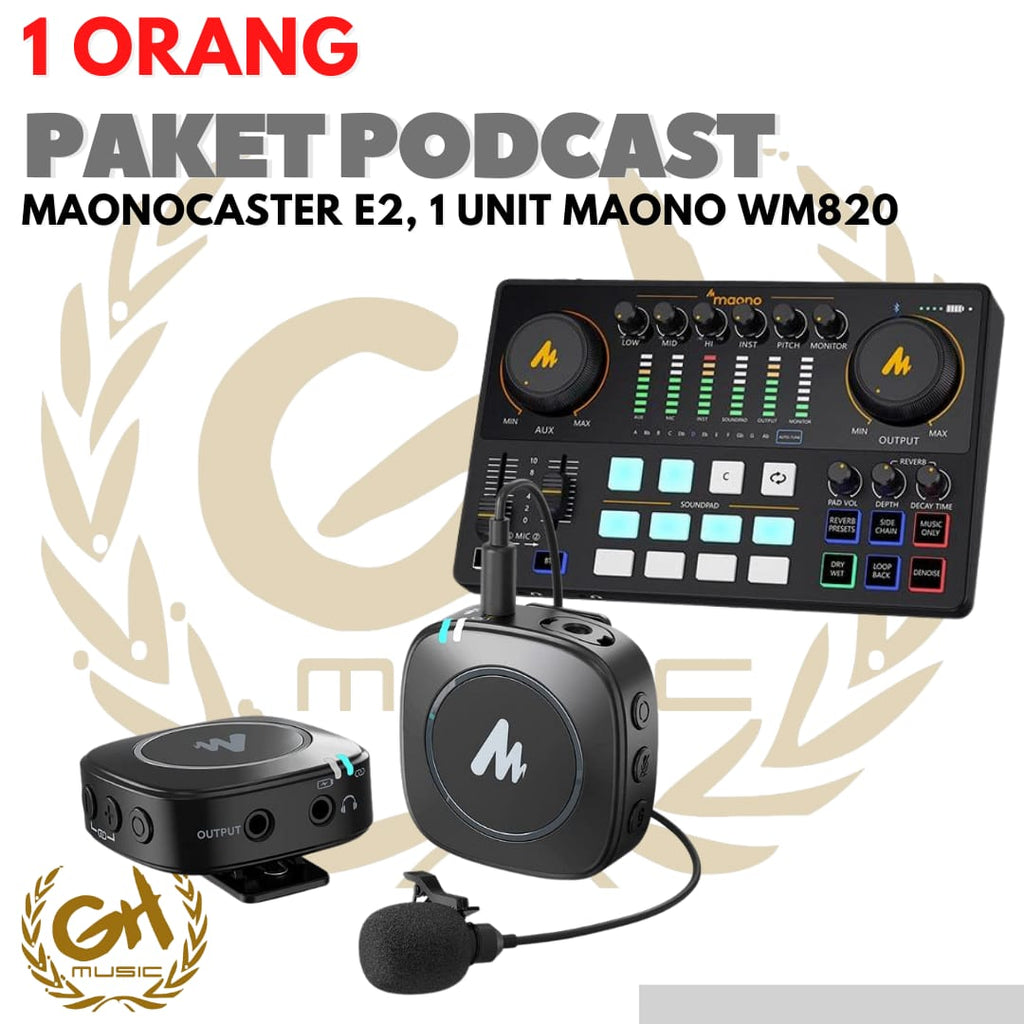 PAKET PODCAST MAONOCASTER E2 AME2, MAONO WM820