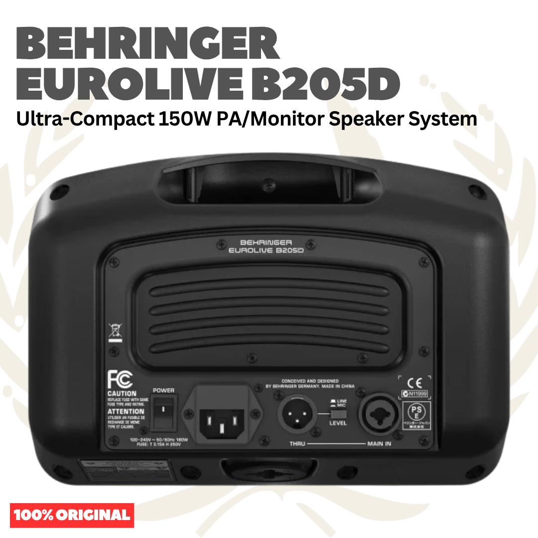 BEHRINGER B205D Ultra-Compact 150W 5.25 inch PA/Monitor Speaker System - Speaker Monitor