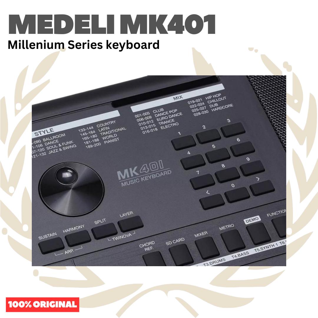 MEDELI MK401 61-Keys Millenium Series Keyboard Portable - MK-401 Keyboard Original Asli