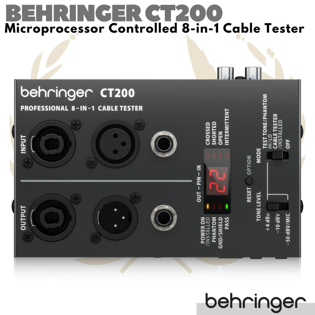 BEHRINGER CT200 Microprocessor Controlled 8 in 1 Cable Tester