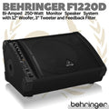 BEHRINGER F1220D Bi-Amped 250Watt Monitor Speaker with Feedback Filter