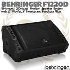 BEHRINGER F1220D Bi-Amped 250Watt Monitor Speaker with Feedback Filter