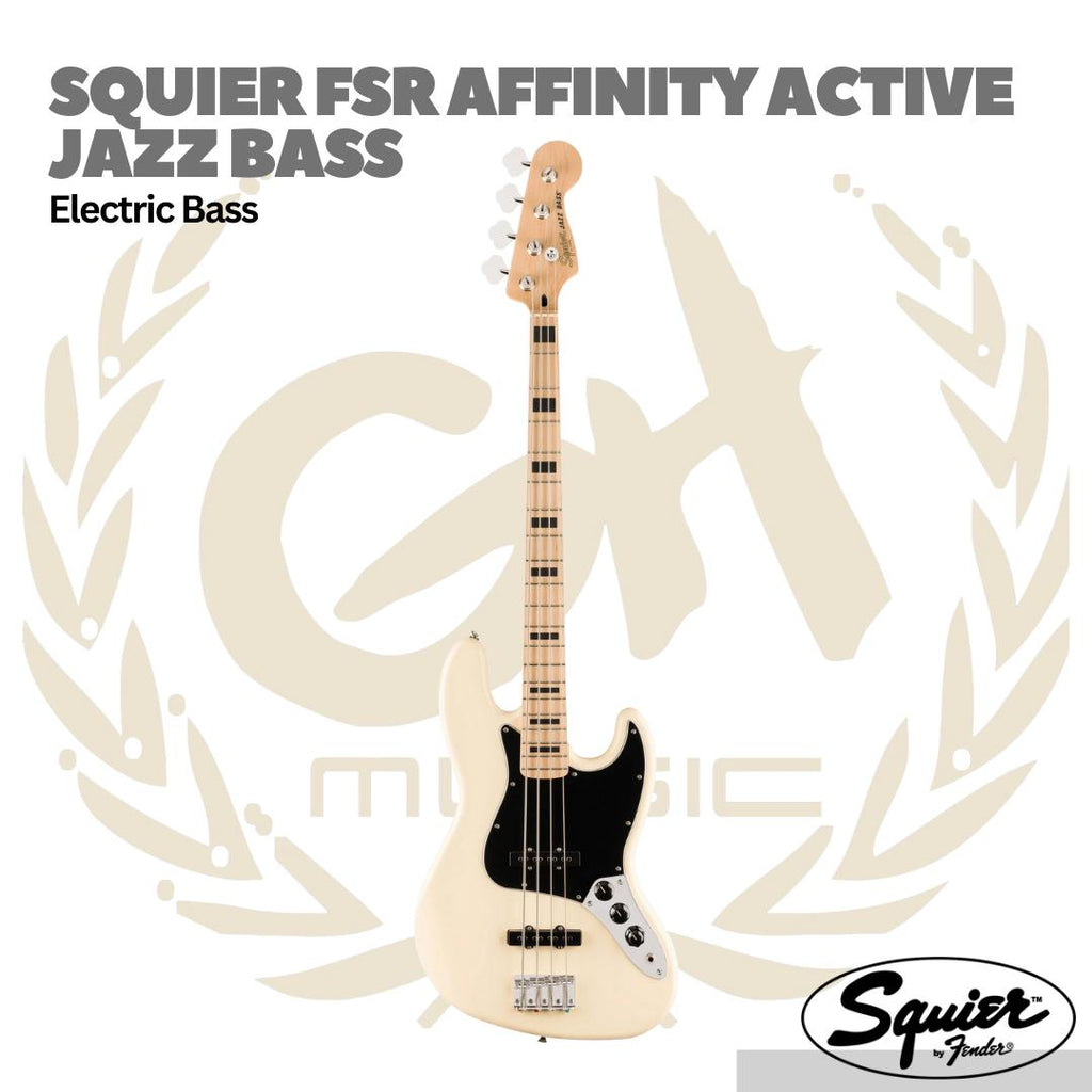 Squier Affinity Series Active Jazz Bass Guitar, Maple FB - Bass Elektrik