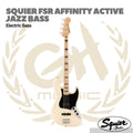 Squier Affinity Series Active Jazz Bass Guitar, Maple FB - Bass Elektrik