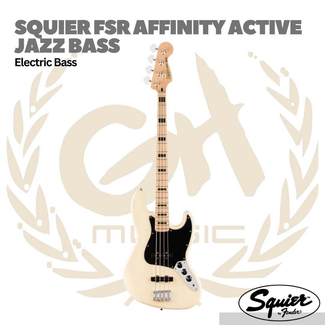 Squier Affinity Series Active Jazz Bass Guitar, Maple FB - Bass Elektrik