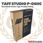P-06HC Stand Partitur Musik Portable Folding Music Sheet Orchestra P-06HC - Stand Book P06HC Stand Lipat P 06HC