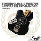 Squier Classic Vibe 70s Jazz Bass Left-Handed Guitar, Maple FB - Bass Elektrik Kidal