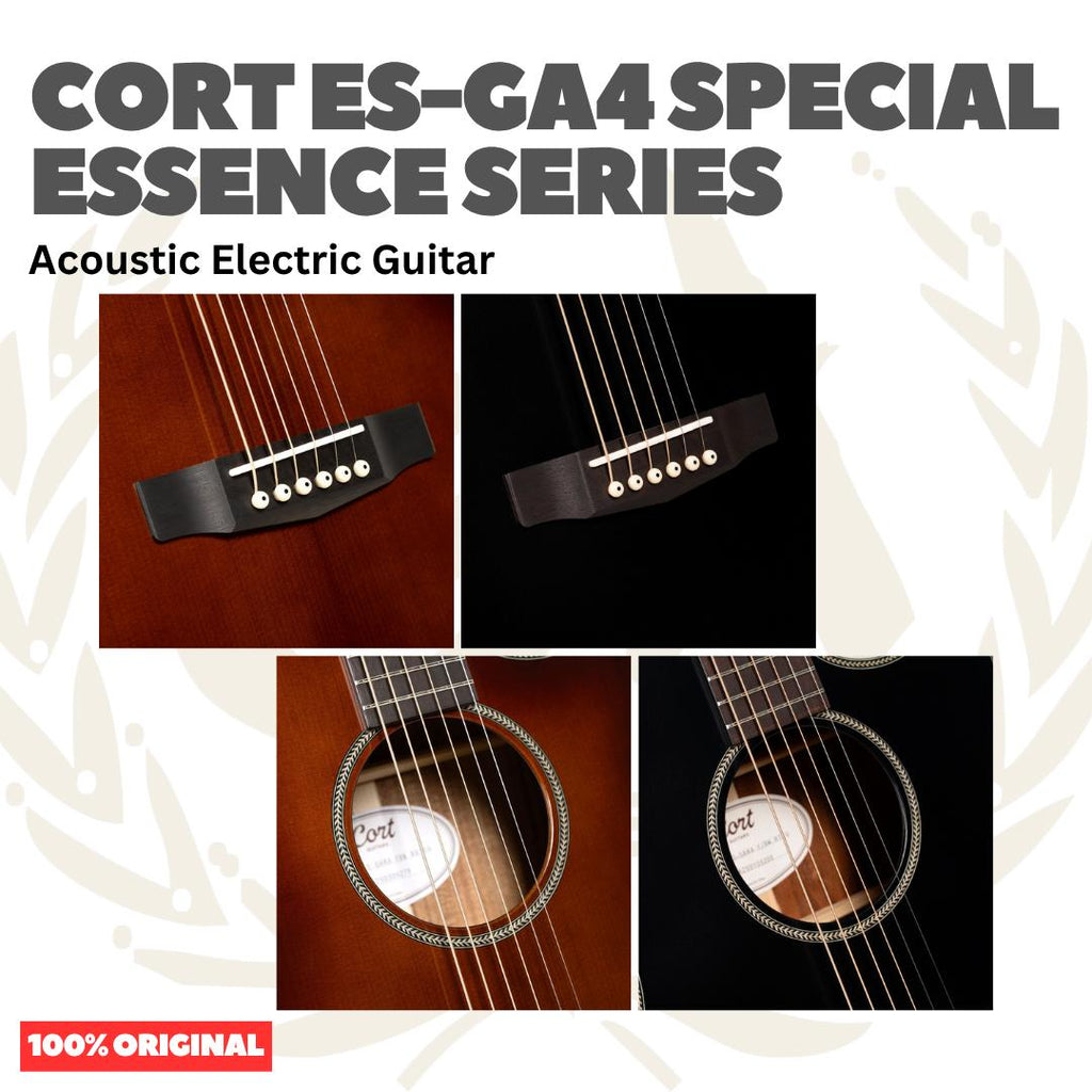 Cort ES-GA4 Special Enssence Series Acoustic Electric Guitar - Gitar Akustik dengan Preamp