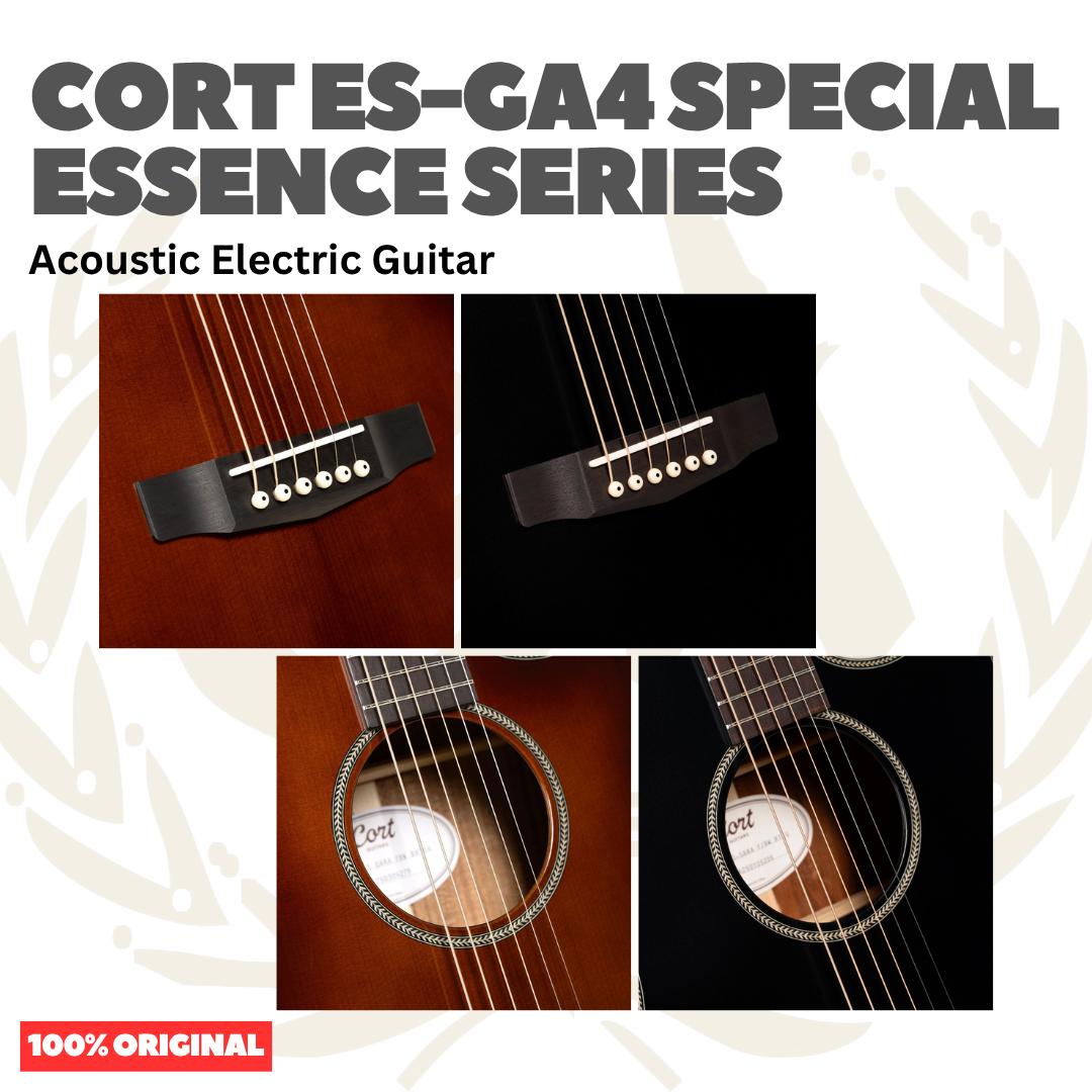 Cort ES-GA4 Special Enssence Series Acoustic Electric Guitar - Gitar Akustik dengan Preamp