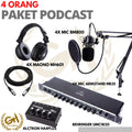 PAKET PODCAST 4 ORANG: BEHRINGER UMC1820 + MAONO MH601 + PAKET BM800
