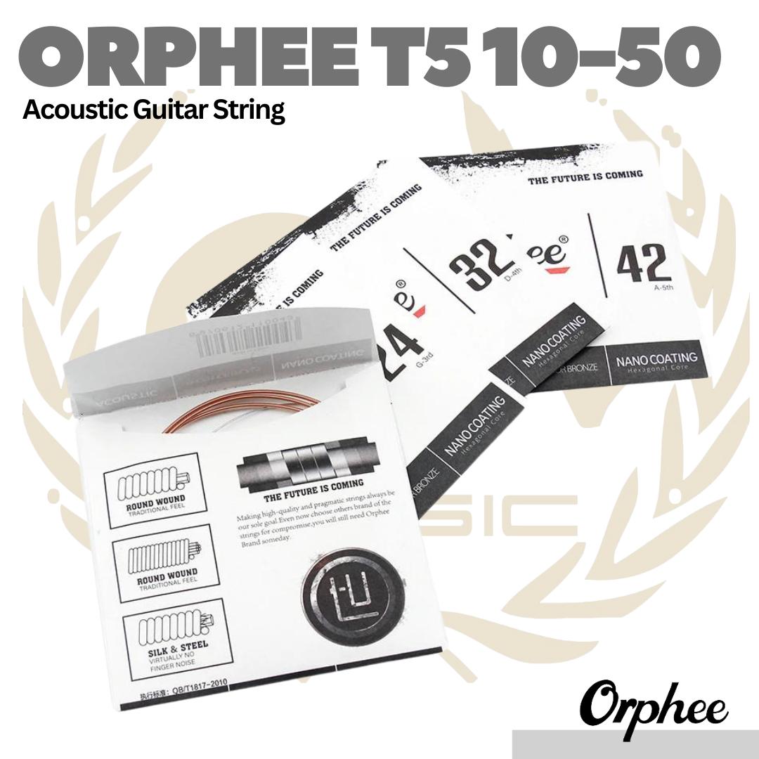 Orphee T5 Acoustic Guitar String 10-50 - Senar Gitar Akustik Steel