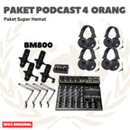 PAKET PODCAST 4 ORANG MURAH BERKUALITAS PM360 / BM800 Plus Headphone