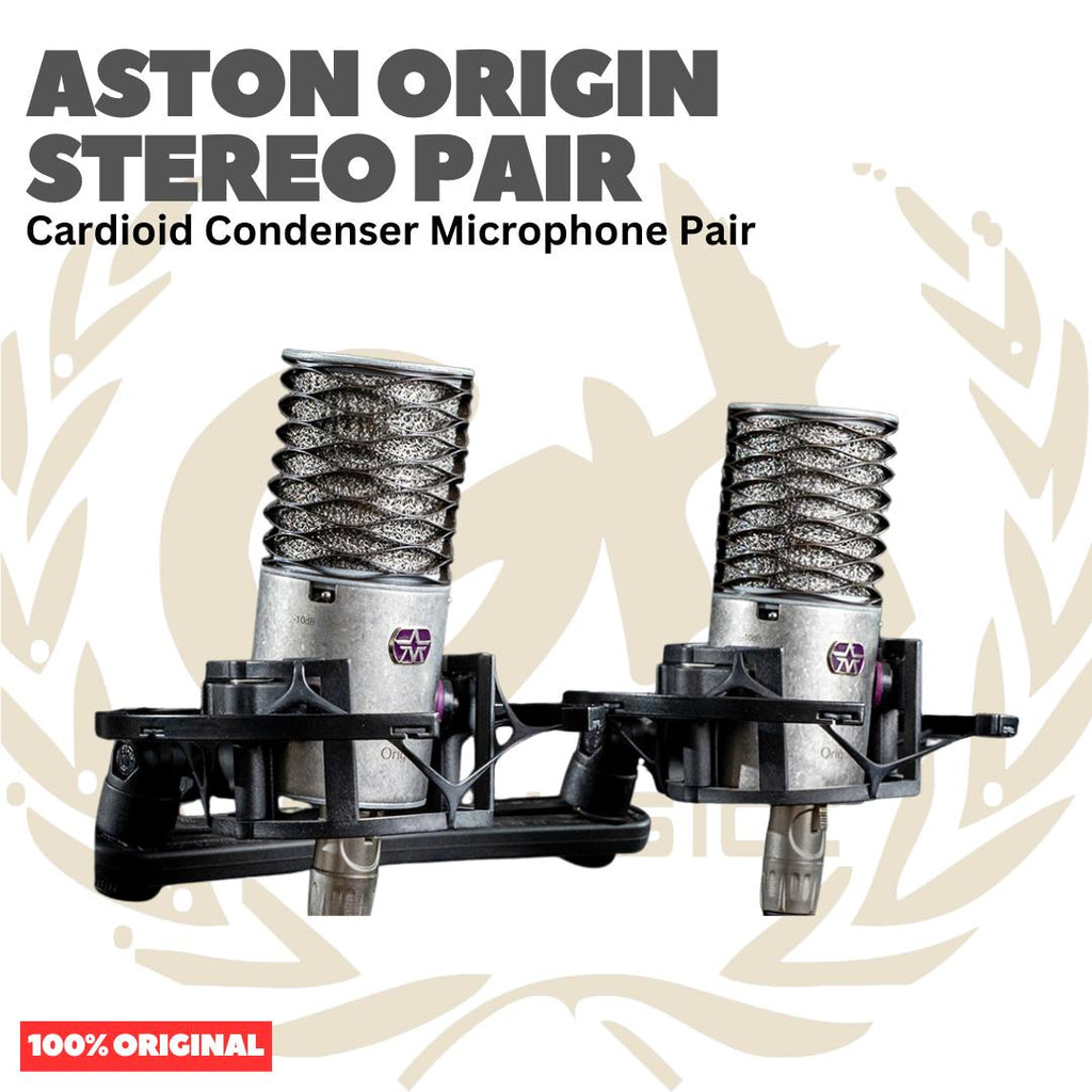ASTON ORIGIN STEREO PAIR Cardioid Condenser Microphone Pair - Mik Kondenser Mic Sepasang Set Original Asli