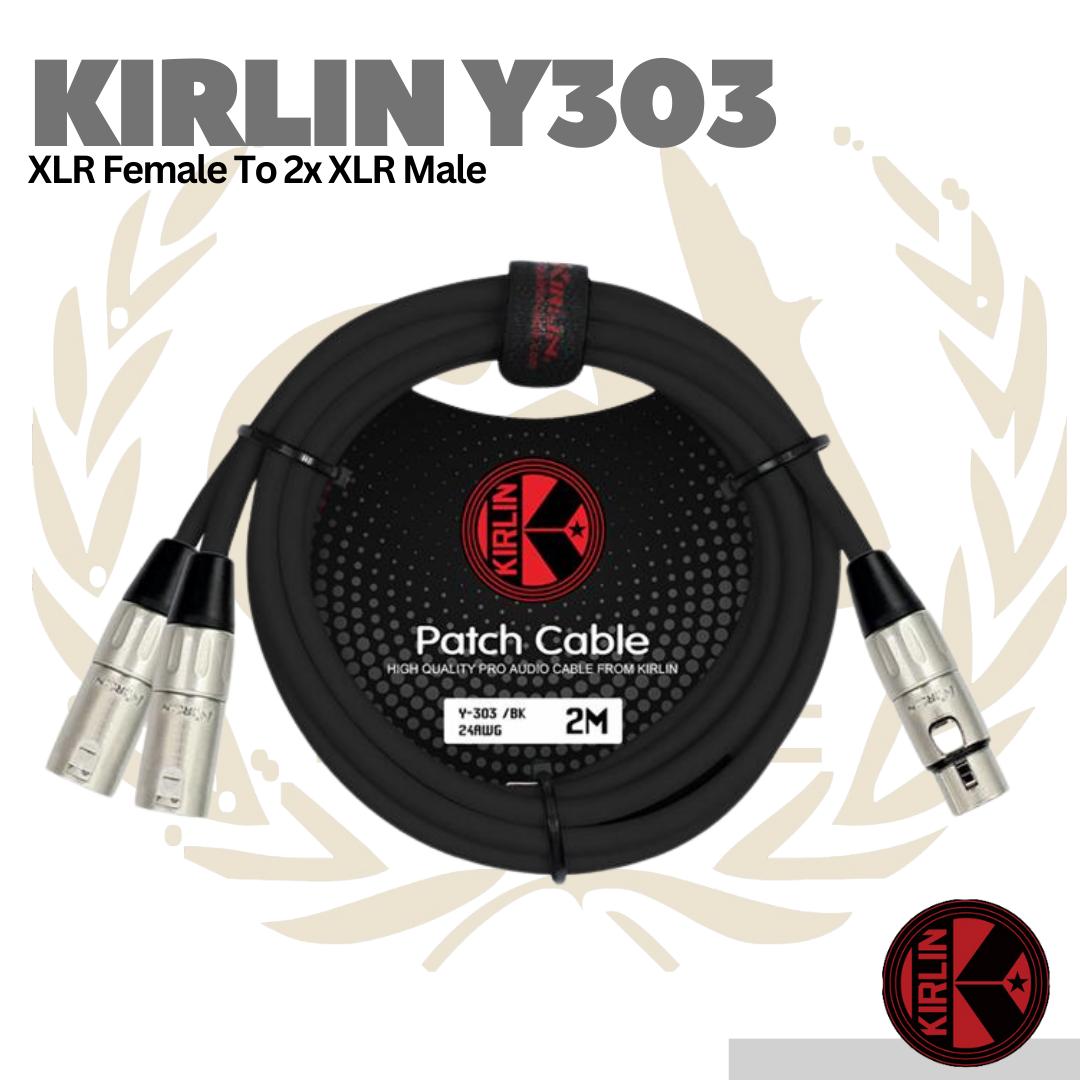Kirlin Y303 XLR Female To 2x XLR Male - 3 Pin Canon