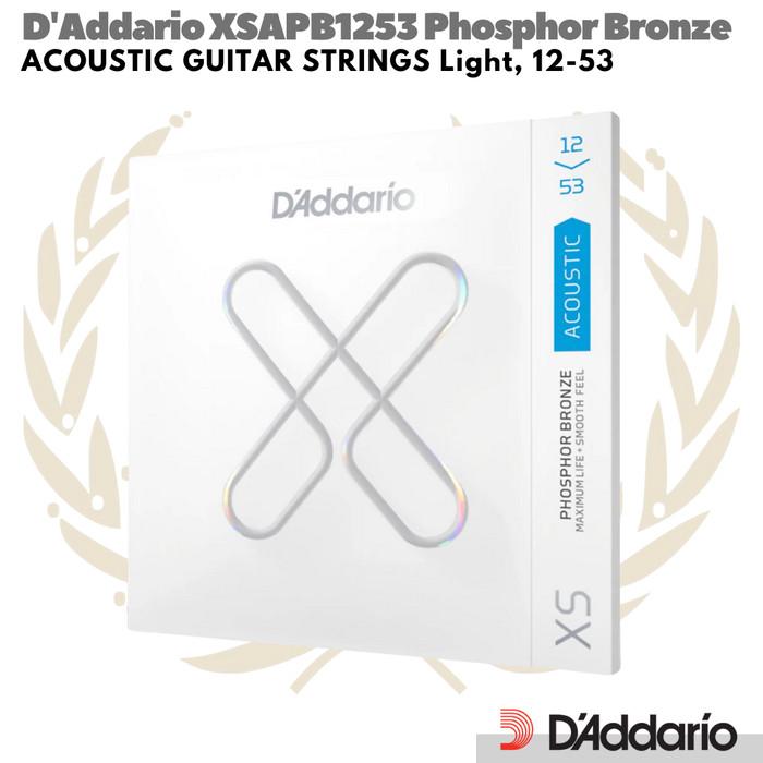 D'Addario XSAPB1253 Phosphor Bronze Light | Senar Gitar Akustik 12 53