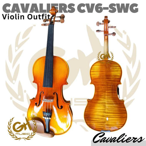CAVALIERS CV6-SWG Violin Outfit | Biola 1/2 3/4 4/4 1/4 Size