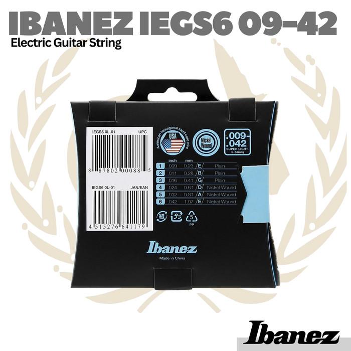 Ibanez IEGS6 09-42 Super Light Electric Guitar Strings - Senar Gitar