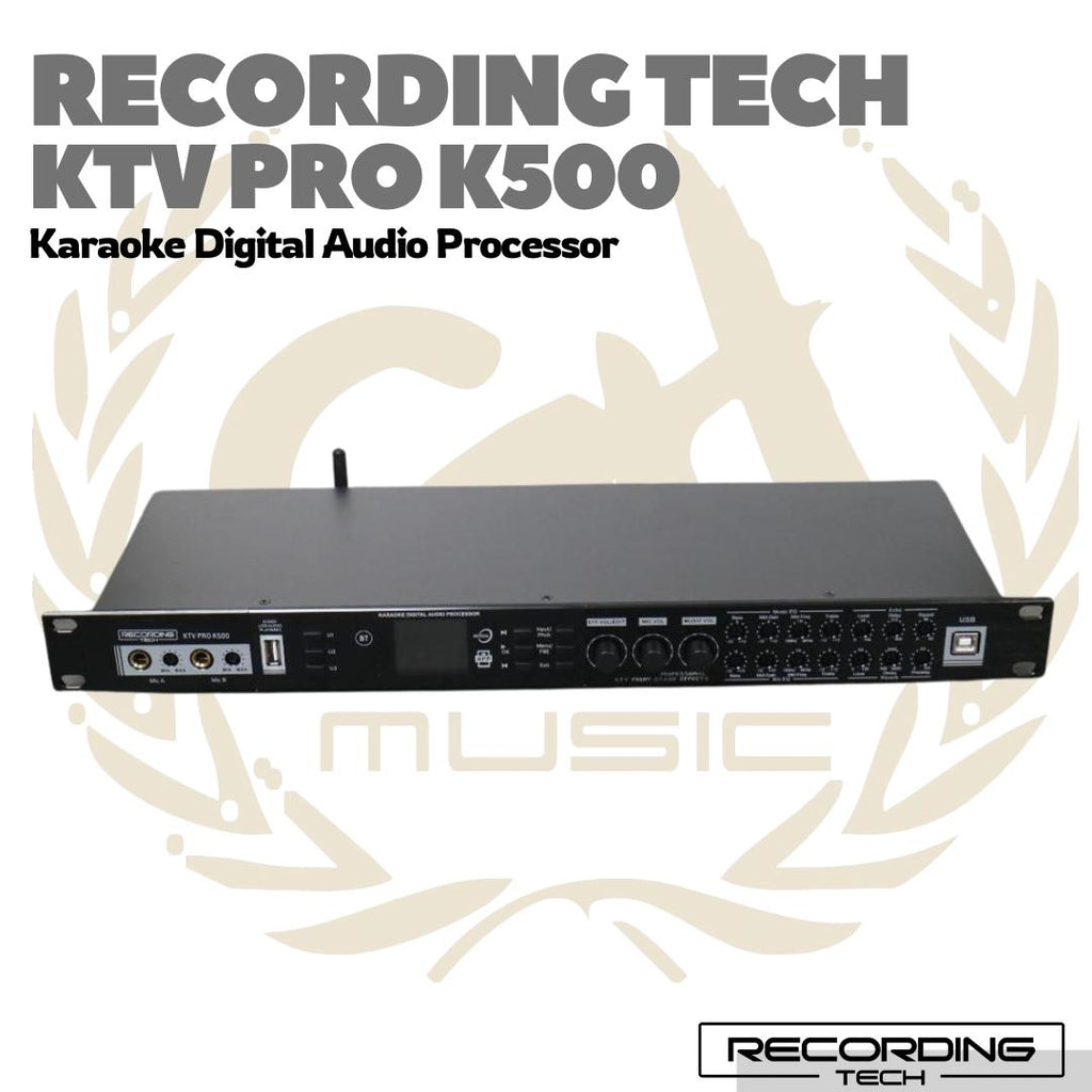 Recording Tech KTV Pro K500 Karaoke Digital Audio Processor - Mixer Karoke Original Amplifier