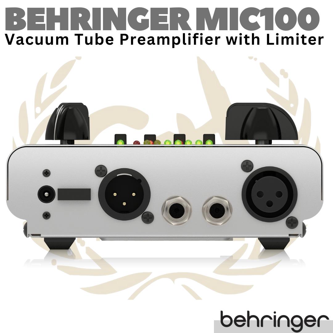 BEHRINGER TUBE ULTRAGAIN MIC100 Vacuum Tube Preamplifier with Limiter