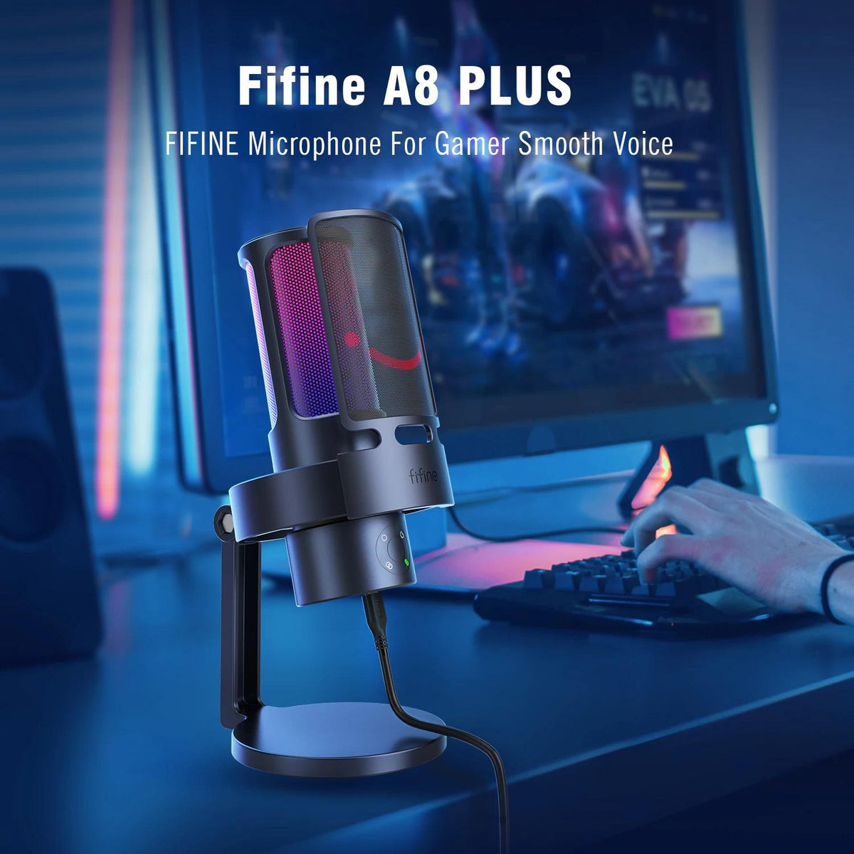 FIFINE A8 PLUS Multi Polar Pattern Condeser USB Microphone | A8+ Mic