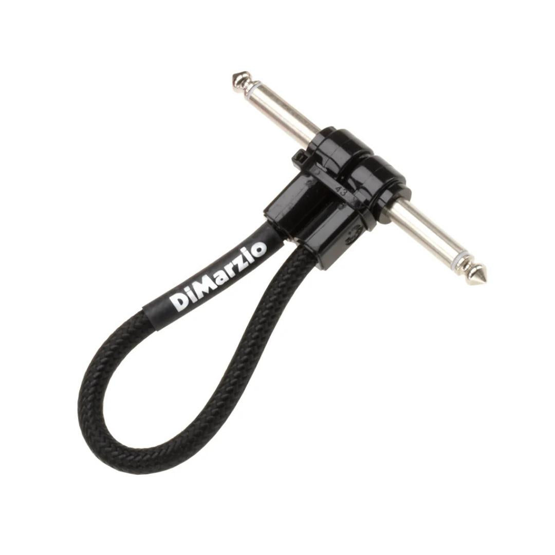 DiMarzio EP17J Jumper Cable Overbraid Right Angled - Kabel Efek