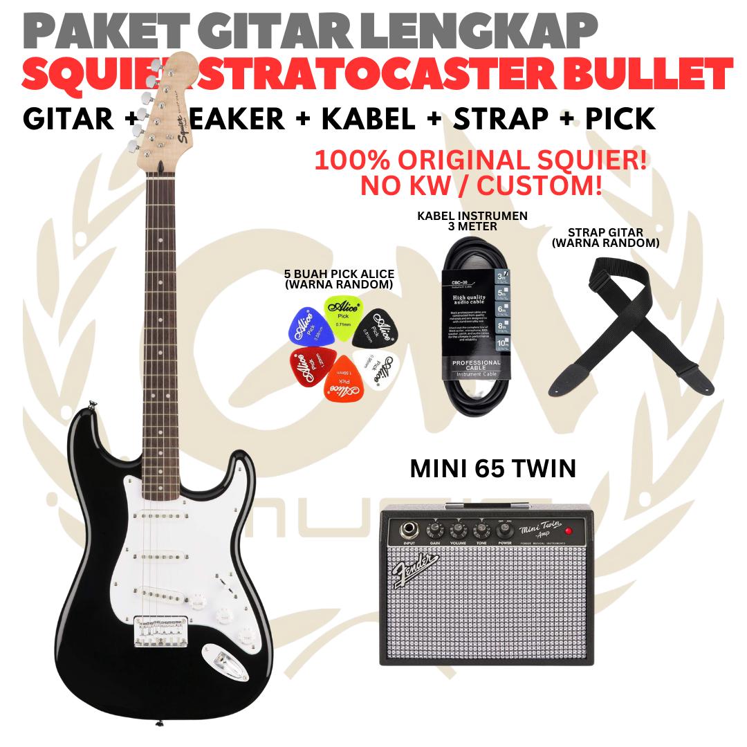 PAKET GITAR SQUIER STRATOCASTER BULLET Electric Gitar | GUITAR PACK