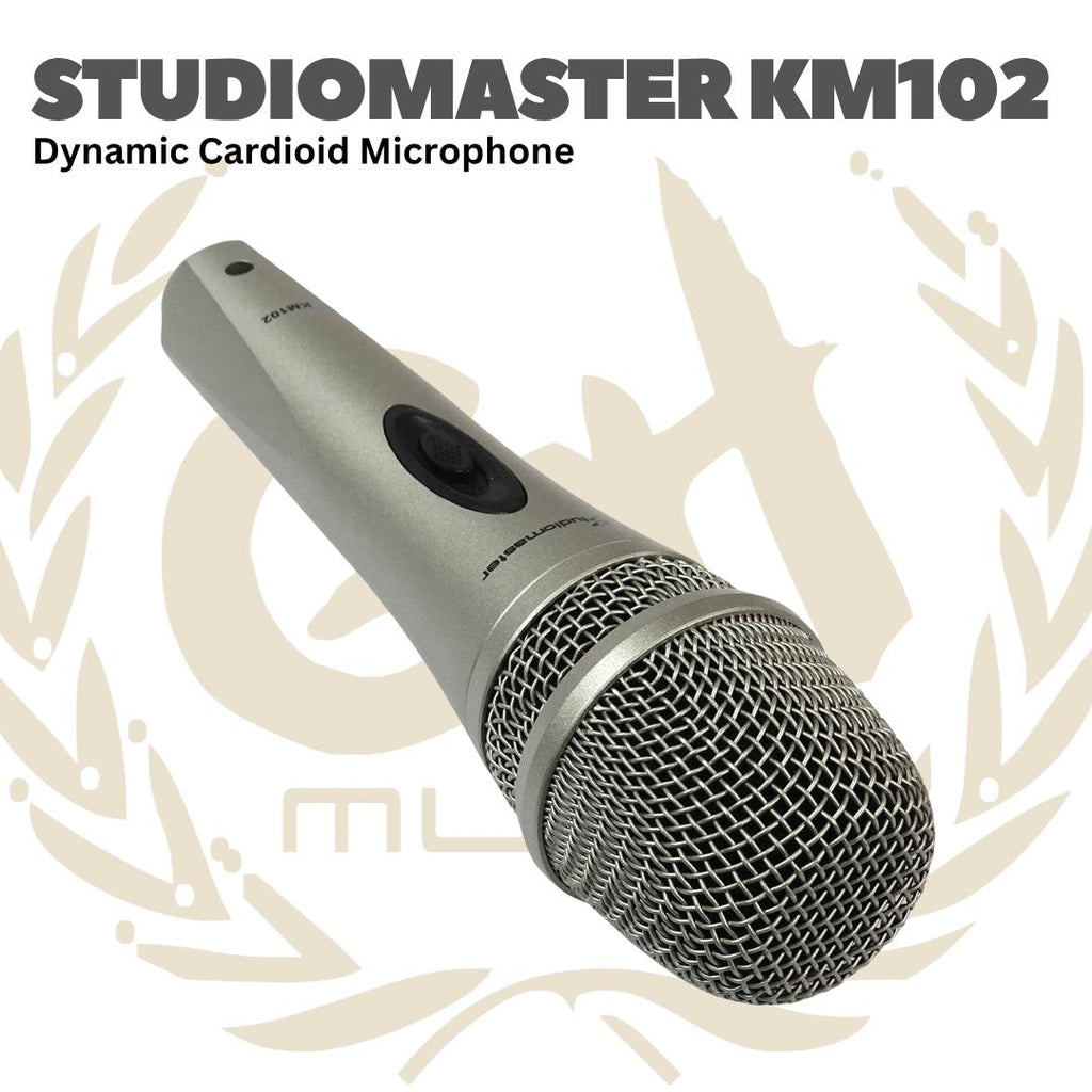 KM102 Dynamic Cardioid Microphone - KM 102 Mic Dinamik Studiomaster Mik Karaoke KM-102 Original