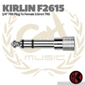 Kirlin F2615 1/4" TRS Plug To Female 3.5mm TRS - Adapter 3.5 To 6.5