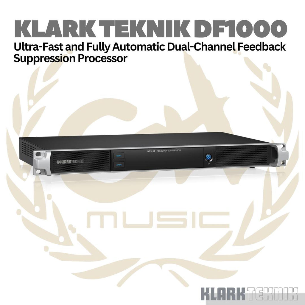 Klark Teknik DF1000 Ultra-Fast And Fully Automatic Dual-Channel Feedback Suppression Processor