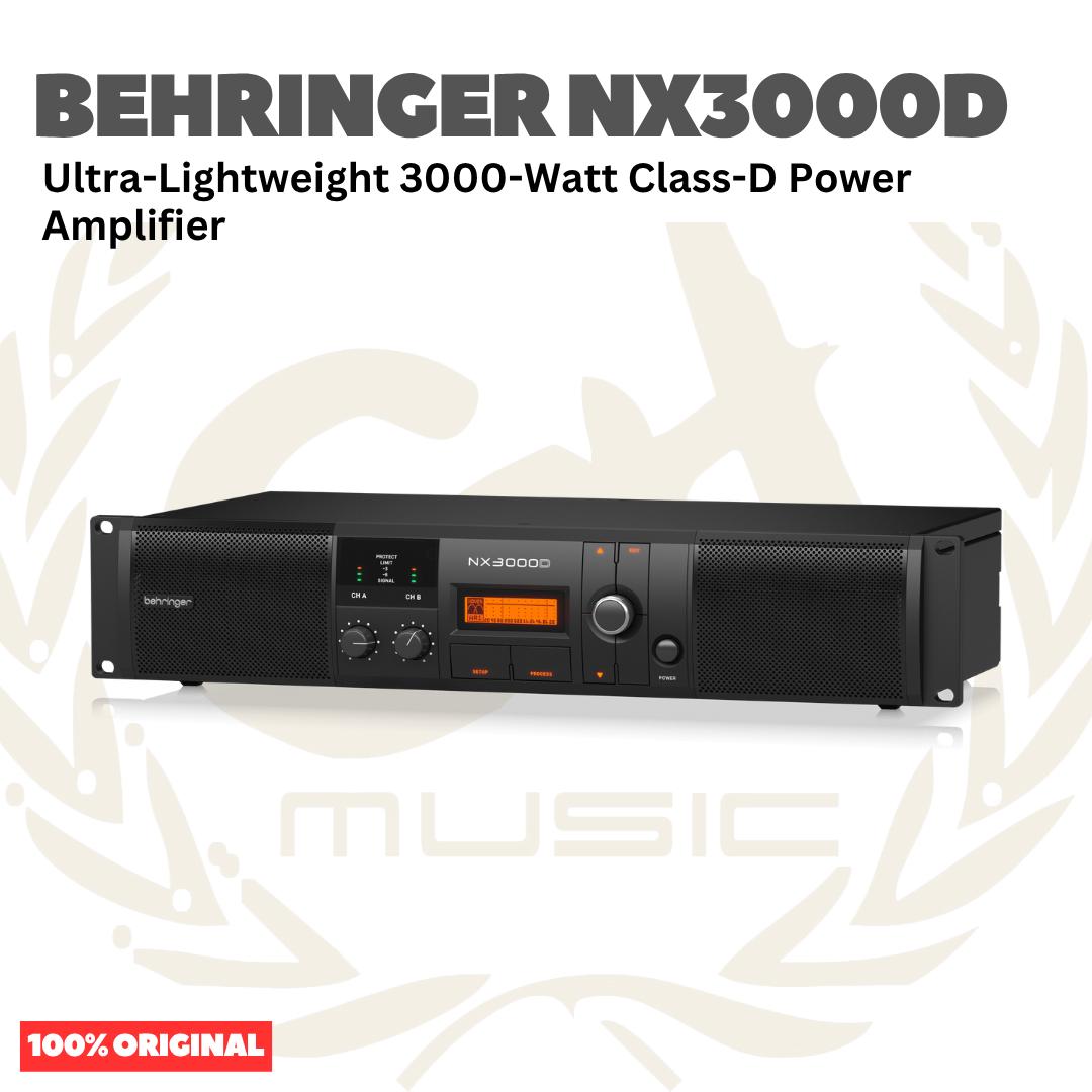 Behringer NX3000D 3000-watt, 2-Channel Class-D Power Amplifier - Power Ampli