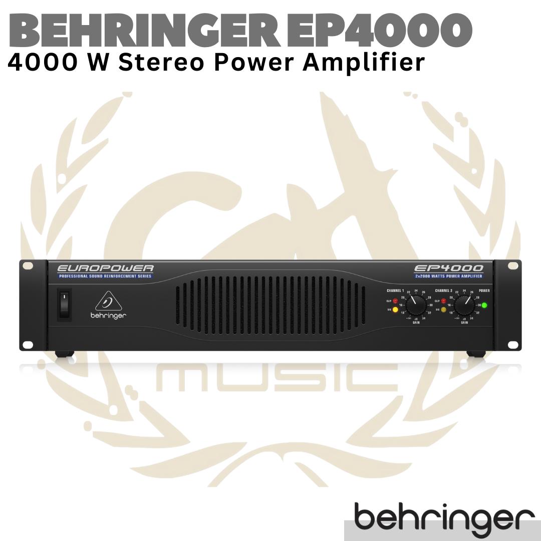 BEHRINGER EUROPOWER EP4000 4000 Watt Stereo Power Amplifier with ATR