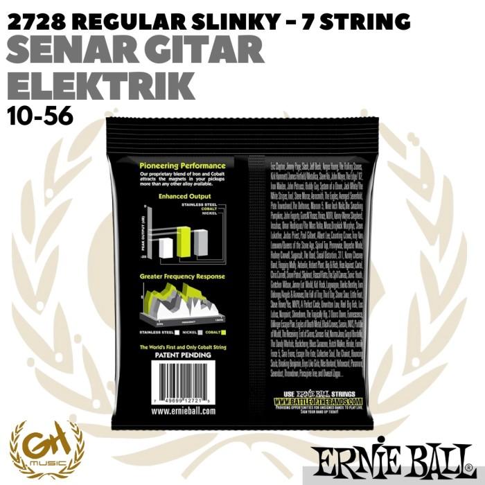 Ernie Ball 2728 Regular Slinky 7-String Cobalt Electric | 10-56