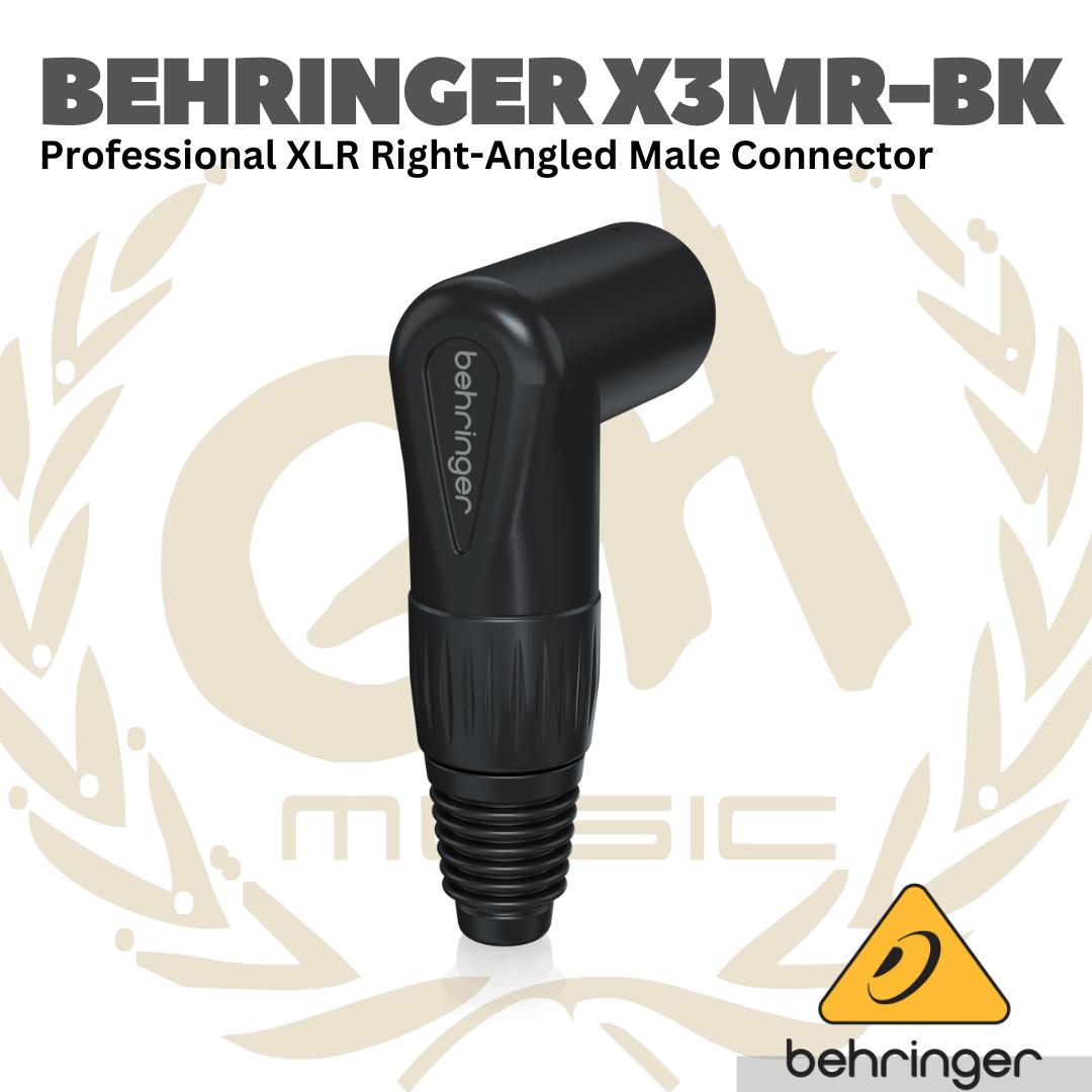 Behringer X3MR Professional XLR Right-Angled Male Connector - Jack XLR Male Angled 3 Pin X3-MR