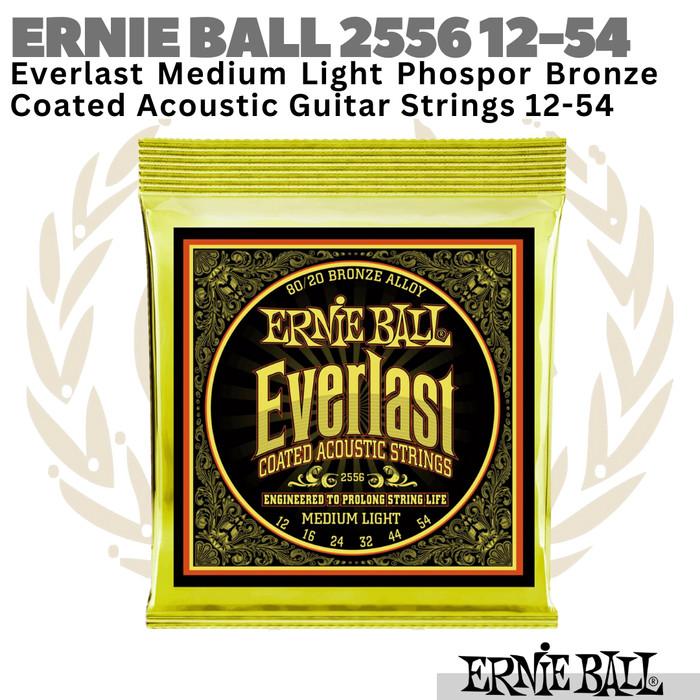 ERNIE BALL Everlast 2556 Coated Acoustic Guitar Strings 12-54 | Senar