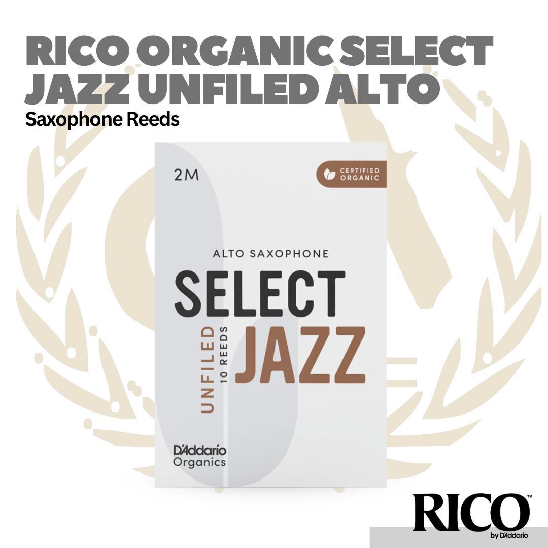 D'addario Organic Select Jazz Unfiled Alto Saxophone Reeds